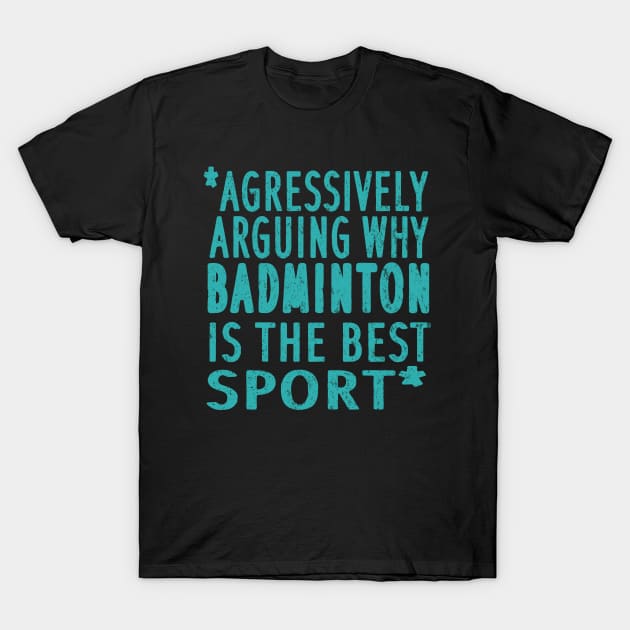 Badminton net racket double sayings T-Shirt by FindYourFavouriteDesign